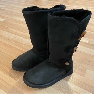 Shearers | Black Sheepskin Tall Ugg Boots